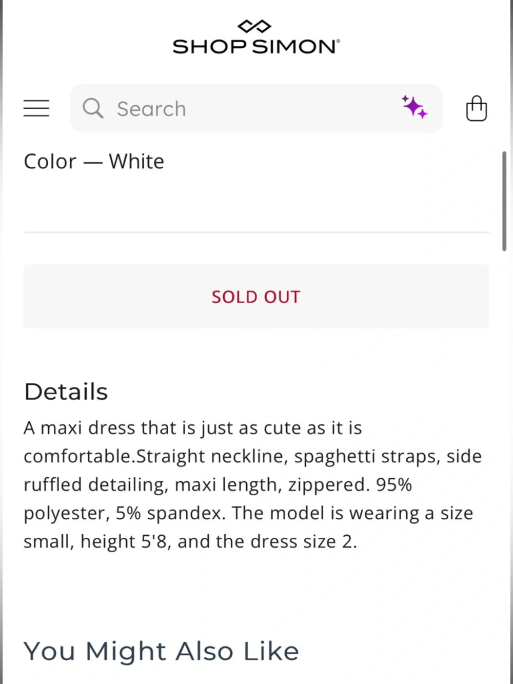 MABLE Siobhan Side Ruffle White with Side Ruffle Skirt Size Small - Picture 2 of 5